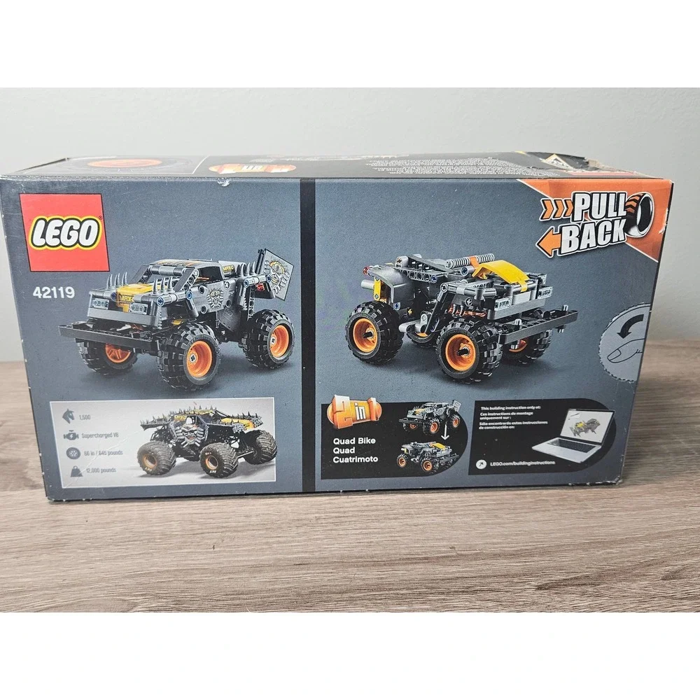 LEGO Technic Monster Jam Max-D 42119 2-in-1 Pull-Back Monster Truck Set Box Wear